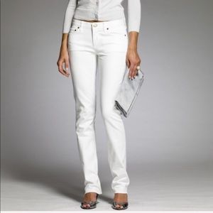 EUC J. Crew White Straight Leg Matchstick Jeans 26